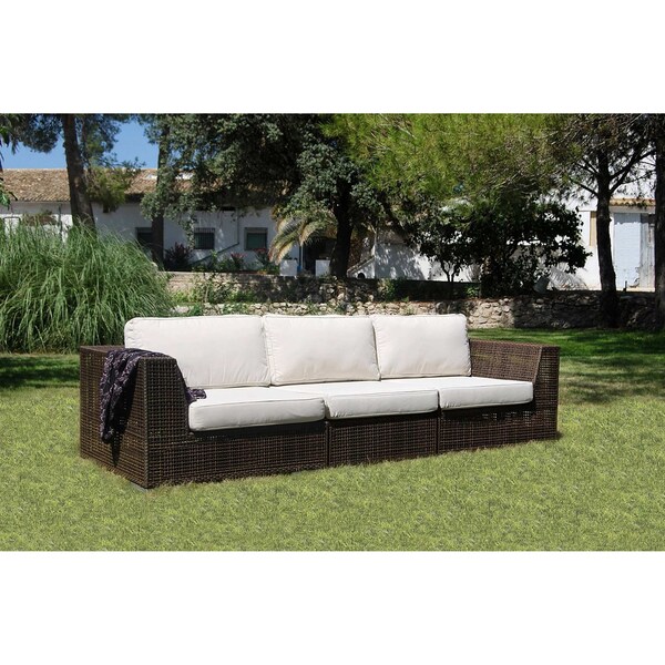 Hospitality Rattan Patio Soho 3-Piece Modular Sofa - 903-1321-JBP-3PS
