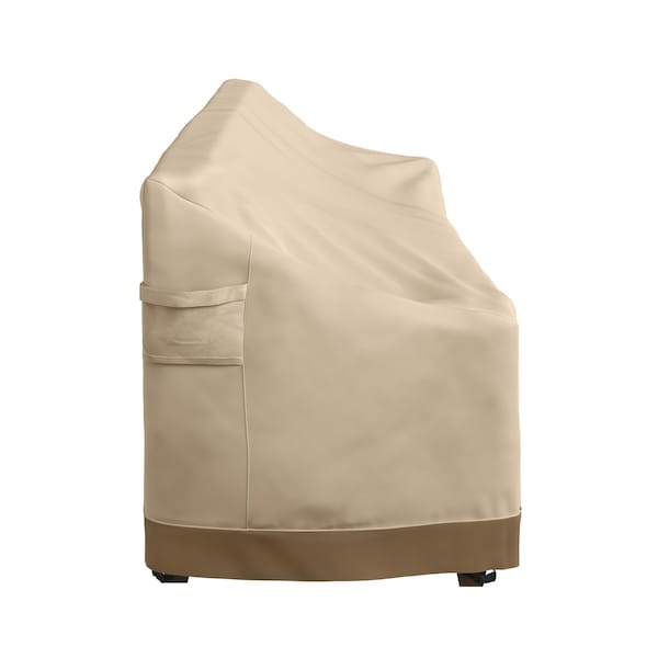Pure Garden Outdoor Couch Cover - 76x33in Heavy-Duty 600D Polyester Canvas with UV 50+ and Waterproof Backing - 50-LG1305