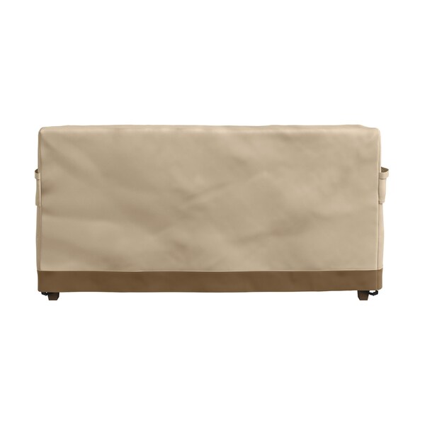Pure Garden Outdoor Couch Cover - 76x33in Heavy-Duty 600D Polyester Canvas with UV 50+ and Waterproof Backing - 50-LG1305