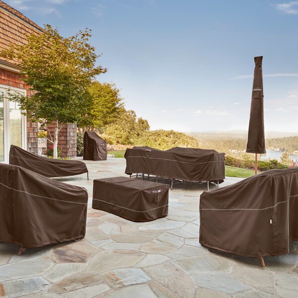 Classic Accessories Madrona Waterproof Patio Cover, 150", Dark Cocoa - 56-322-056601-RT