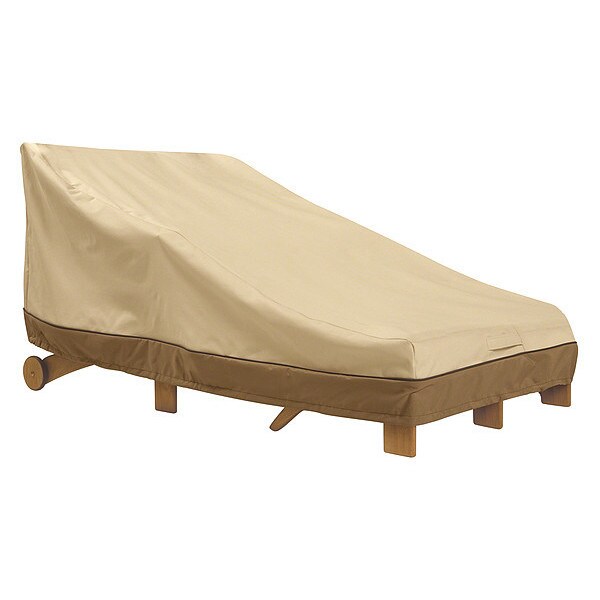 Classic Accessories Veranda Double Wide Patio Chaise Cover, Antique Beige, 82"x57" - 55-464-011501-00