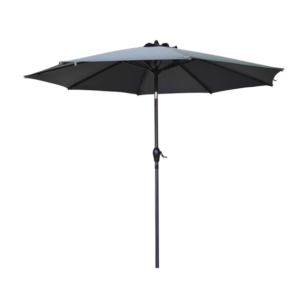 Living Accents Living Accents 9 ft. Tiltable Gray Market Umbrella - UMA908G31OBD643