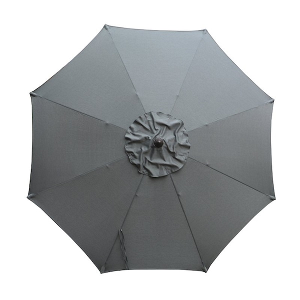 Living Accents Living Accents 9 ft. Tiltable Gray Market Umbrella - UMA908G31OBD643