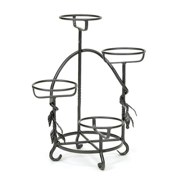 Achla Designs Achla FC-05 15"W x 18" H Cascading Plant Stand in Graphite Powder Coated - FC-05