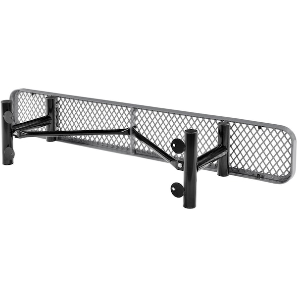 Global Industrial 6'L Flat Outdoor Bench, Expanded Metal, Gray - 277156GY