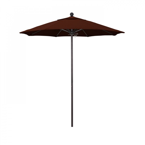 California Umbrella Patio Umbrella, Octagon, 96" H, Pacifica Fabric, Brick - 194061004388