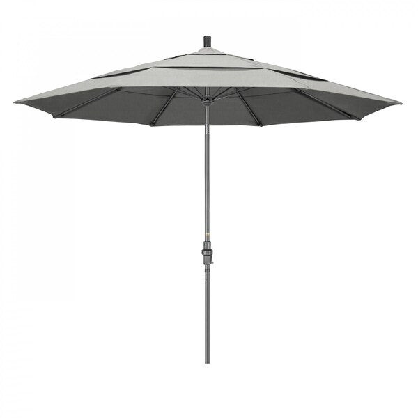 California Umbrella Patio Umbrella, Octagon, 109.5" H, Sunbrella Fabric, Granite - 194061019733