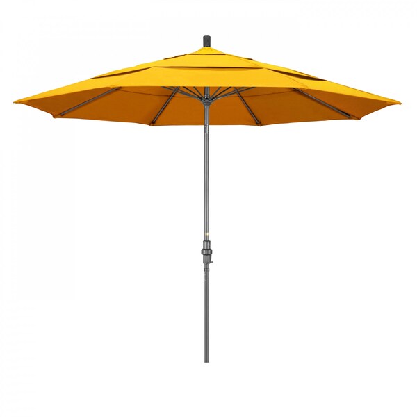 California Umbrella Patio Umbrella, Octagon, 109.5" H, Sunbrella Fabric, Sunflower Yellow - 194061019955