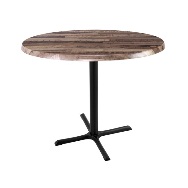Holland Bar Stool Co 36" Tall In/Outdoor All-Season Table, 36" dia. Rustic Top - OD211-3036BWOD36RRUSTIC