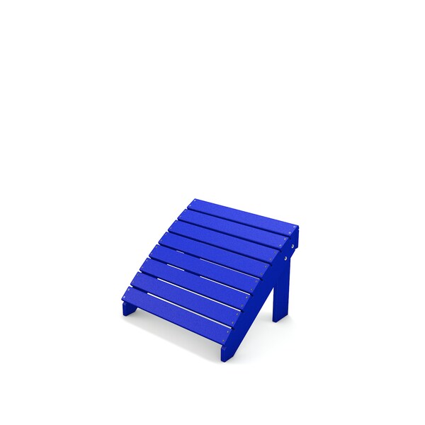 Frog Furnishings Blue Traditional Ottoman - PB ADTRAOTBLU