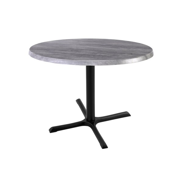 Holland Bar Stool Co 30" Tall In/Outdoor All-Season Table, 30" dia. Greystone Top - OD211-3030BWOD30RGRYSTN