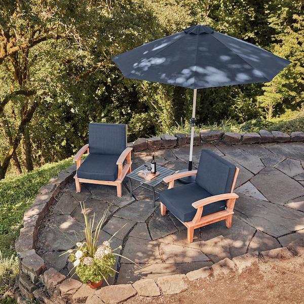 Classic Accessories Patio Lounge Back Cushion Cover, 25x15x4", Heather Indigo - 60-559-015501-RT