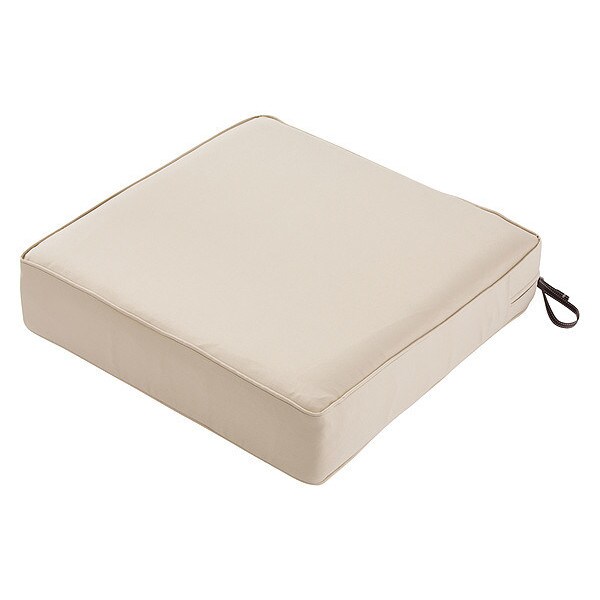 Classic Accessories Square Lounge Seat Cushion, Antique Beige, 23" - 62-019-BEIGE-EC