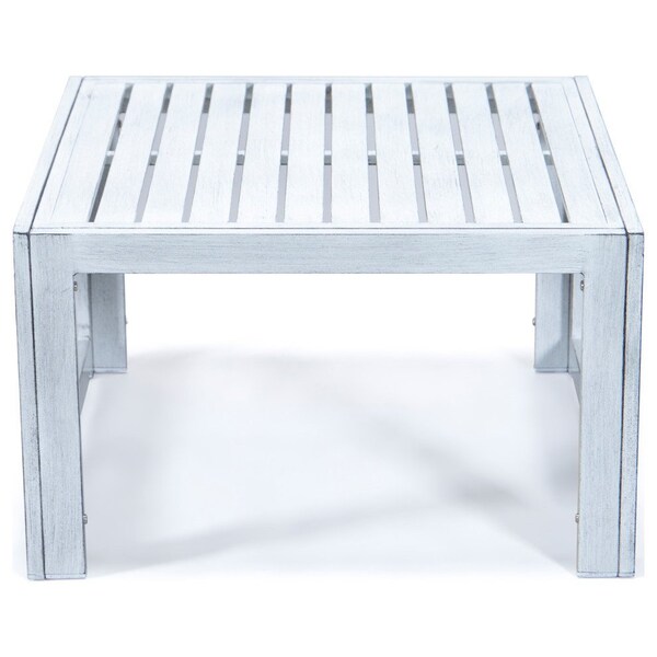 Leisuremod Chelsea 7-Piece Patio Sectional And Coffee Table Set Weathered Grey Aluminum With Orange Cushions - CSTWGR-7OR