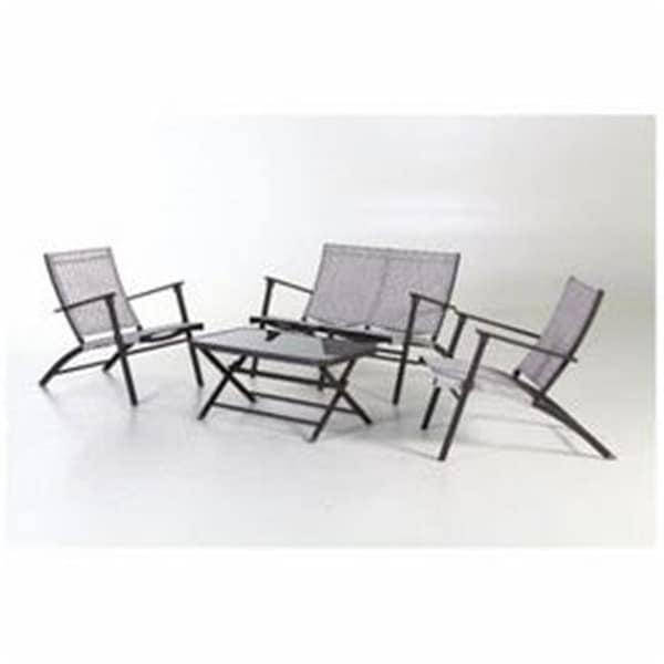 Letright Industrial Letright Industrial 270131 Four Seasons Novara Steel Folding Patio Set - 4 Piece - 270131