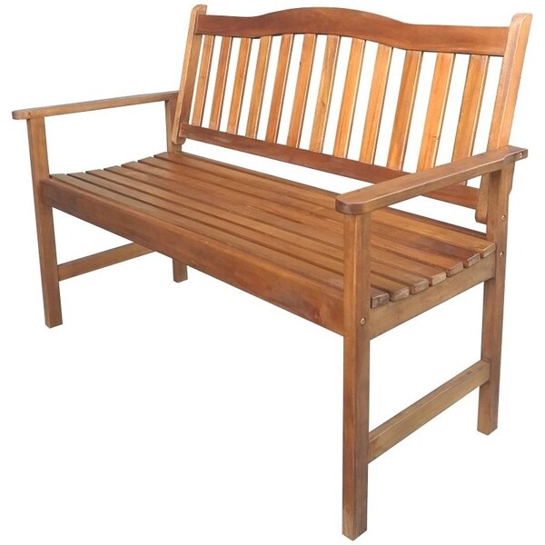 Seasonal Trends Park Bench, 1245 mm W, 610 mm D, 910 mm H, 450 lb Seating, Mahogany Seat, Mahogany Frame - IP104-175