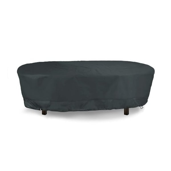 Eevelle Meridian Oval Table Set Cover, Charcoal Gray, 104 in L x 25.5 in W x 82 in H - MDTBLOVL_104L_82W_25H-CHL