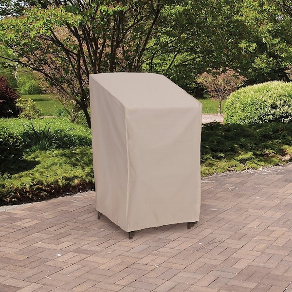 Mr. Bar-B-Q Stacked Chair Cover, 30 in L, 27 in W, 48 in H, Taupe - 07839BBGD