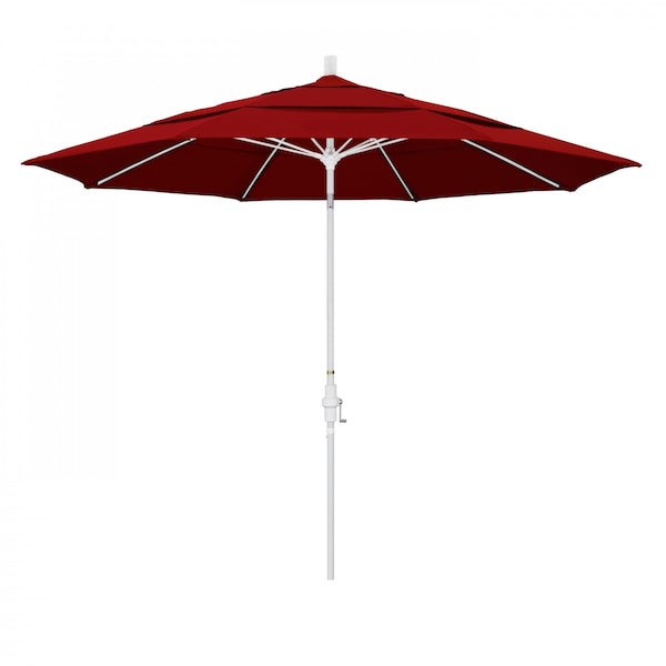 California Umbrella Patio Umbrella, White Aluminum Pole, 11 Ft - 194061021422