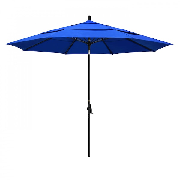 California Umbrella Patio Umbrella, Octagon, 109.5" H, Sunbrella Fabric, Pacific Blue - 194061022245