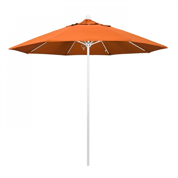 California Umbrella Patio Umbrella, Octagon, 103" H, Sunbrella Fabric, Tangerine - 194061007235