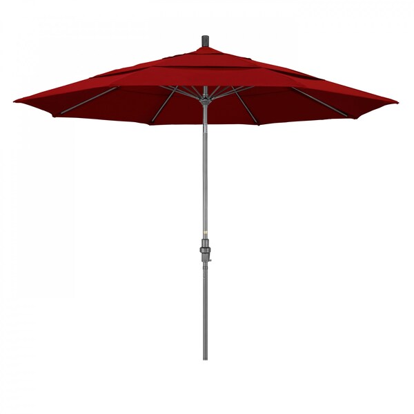 California Umbrella Patio Umbrella, Octagon, 109.5" H, Sunbrella Fabric, Jockey Red - 194061019740