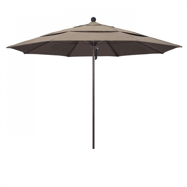 California Umbrella Patio Umbrella, Octagon, 107" H, Sunbrella Fabric, Taupe - 194061001141
