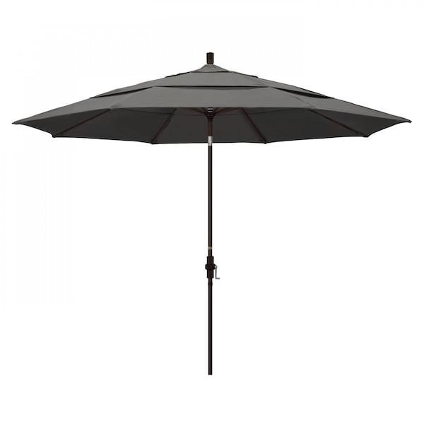California Umbrella Patio Umbrella, Octagon, 110.5" H, Sunbrella Fabric, Charcoal - 194061013632