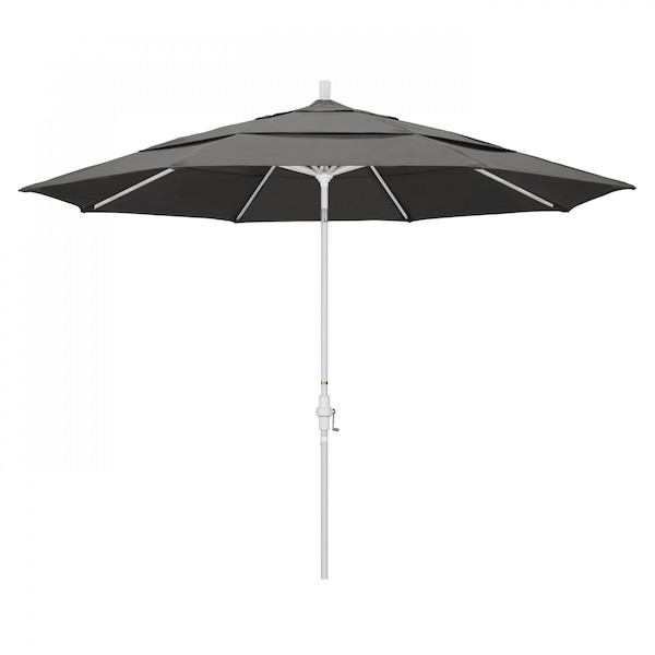 California Umbrella Patio Umbrella, Octagon, 110.5" H, Sunbrella Fabric, Charcoal - 194061014479