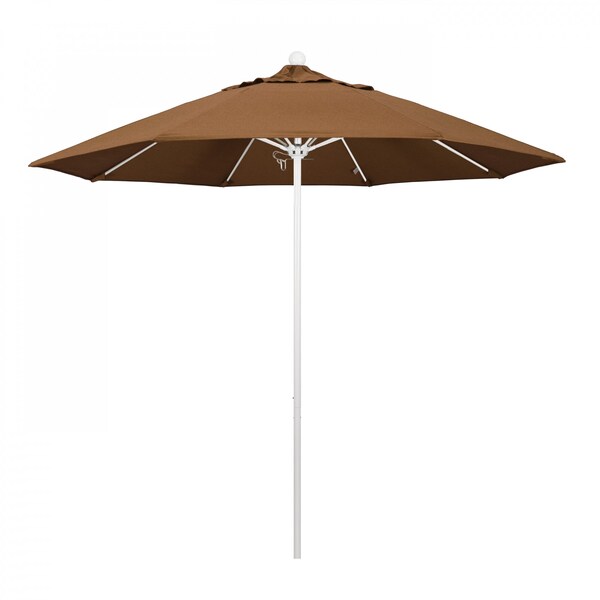 California Umbrella Patio Umbrella, Octagon, 103" H, Sunbrella Fabric, Teak - 194061007440