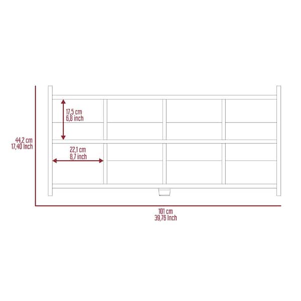 Tuhome Entryway Storage Unit, Eight Shoe Capacity, Espresso/Mahogany - ZCG5659