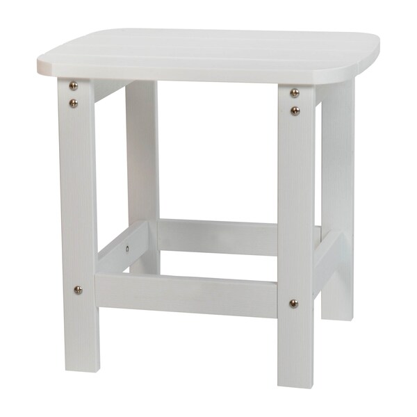 Flash Furniture 2 Modern White Adirondack Rockers & Side Table - JJ-C14709-2-T14001-WH-GG