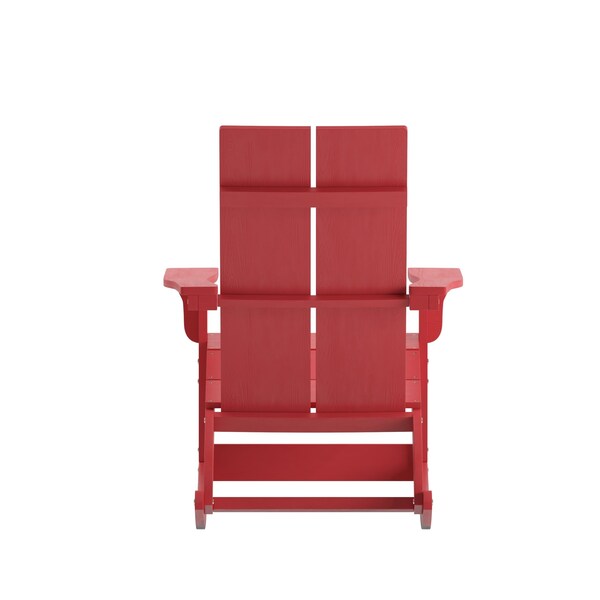 Flash Furniture Red Modern Poly Resin Adirondack Rockers, 2PK - JJ-C14709-RED-2-GG