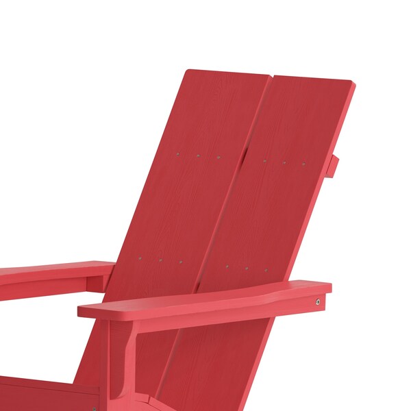 Flash Furniture Red Modern Poly Resin Adirondack Rockers, 2PK - JJ-C14709-RED-2-GG