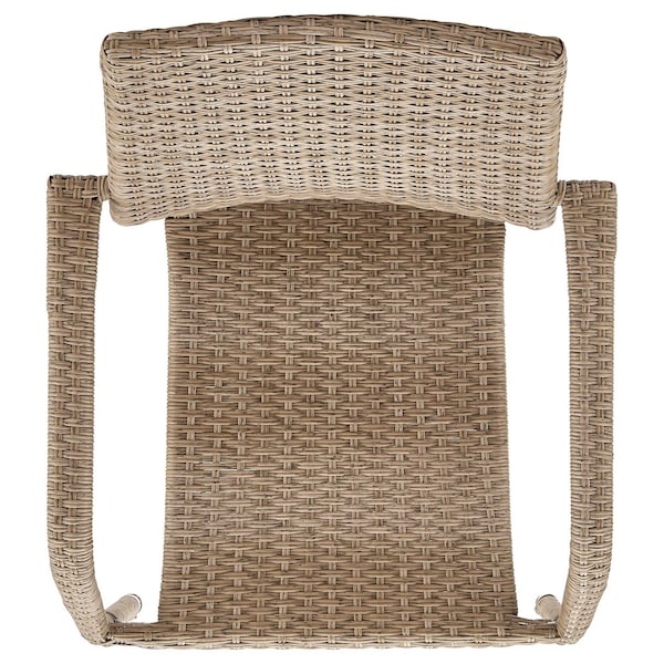Manhattan Comfort 2-Piece Genoa Patio Dining Armchair in Nature Tan Weave - 2-OD-DC002-NE