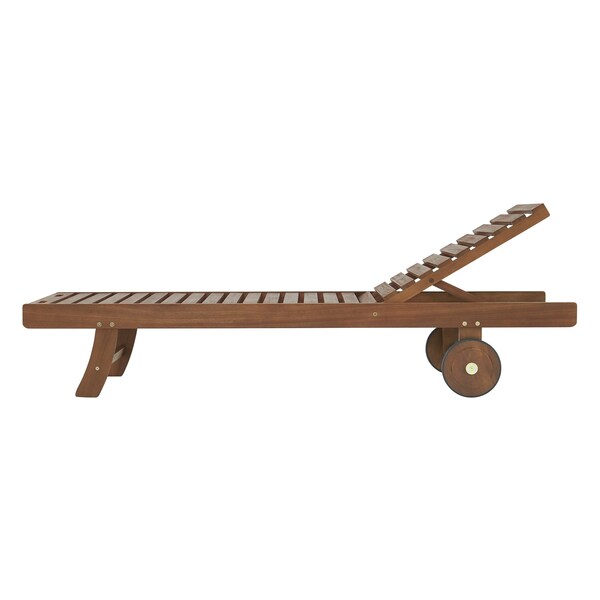 Alaterre Furniture Caspian Eucalyptus Wood Outdoor Lounge Chair - ANCP02EBO