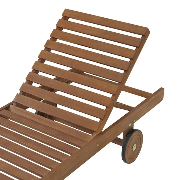Alaterre Furniture Caspian Eucalyptus Wood Outdoor Lounge Chair - ANCP02EBO