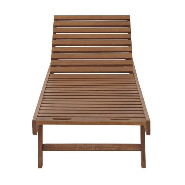 Alaterre Furniture Caspian Eucalyptus Wood Outdoor Lounge Chair - ANCP02EBO