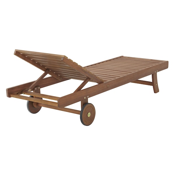 Alaterre Furniture Caspian Eucalyptus Wood Outdoor Lounge Chair - ANCP02EBO