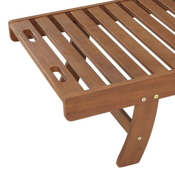 Alaterre Furniture Caspian Eucalyptus Wood Outdoor Lounge Chair - ANCP02EBO