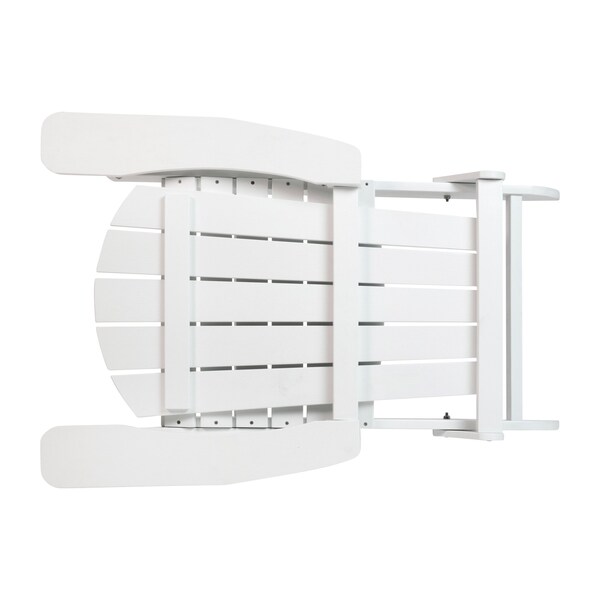 Flash Furniture White All-Weather Folding Adirondack Chairs, PK 2 - 2-JJ-C14505-WH-GG