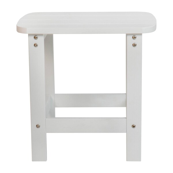 Flash Furniture 4 Modern White Adirondack Rockers & Side Table - JJ-C14709-4-T14001-WH-GG