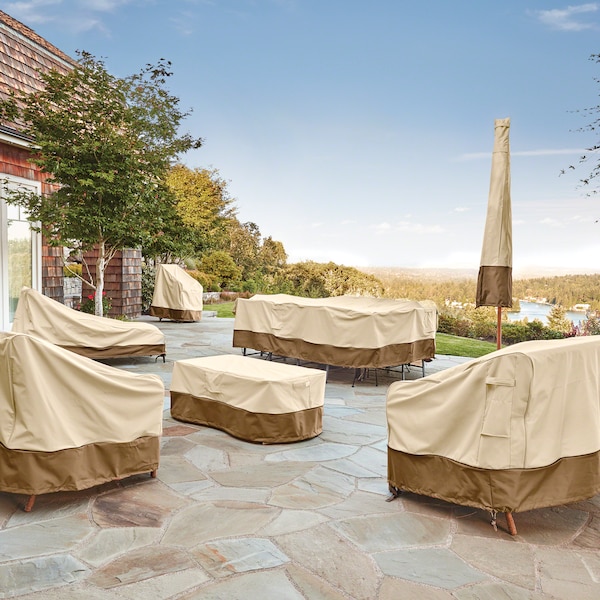 Classic Accessories Veranda L-Shape Sectional Lounge Set Cover, 83"L (left) x 115"L (right) - 56-303-051501-EC