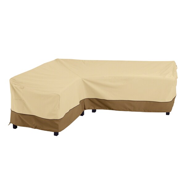 Classic Accessories Veranda L-Shape Sectional Lounge Set Cover, 83"L (left) x 115"L (right) - 56-303-051501-EC