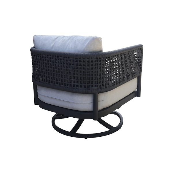 International Concepts Outdoor Patio Swivel Rocking Dining Chair with Cushion - ODC-201SW