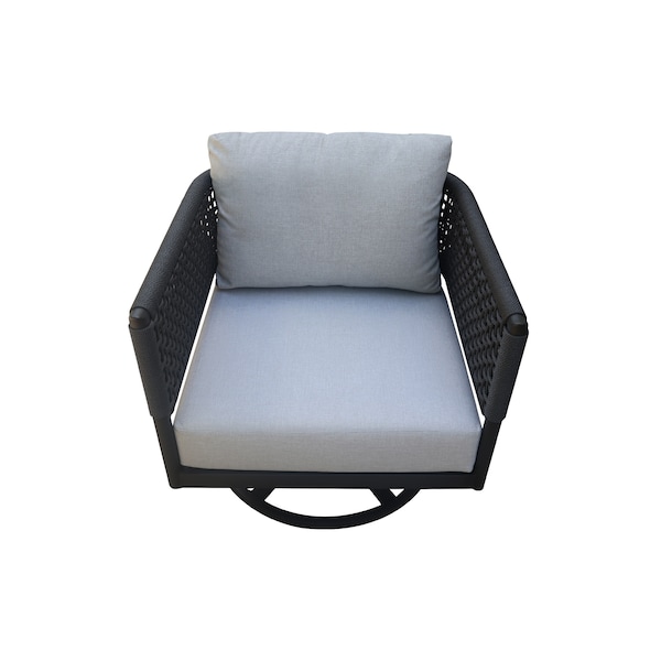 International Concepts Outdoor Patio Swivel Rocking Dining Chair with Cushion - ODC-201SW
