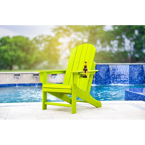 Dura Patio Heavyduty Adirondack Chair, Lime - HEAVYDUTY LIME