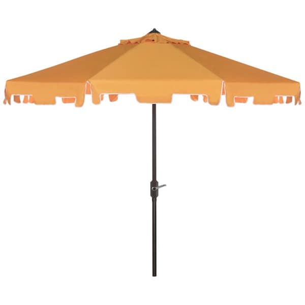Safavieh Zimmerman 9 ft. Market Umbrella, Yellow and White - PAT8000F