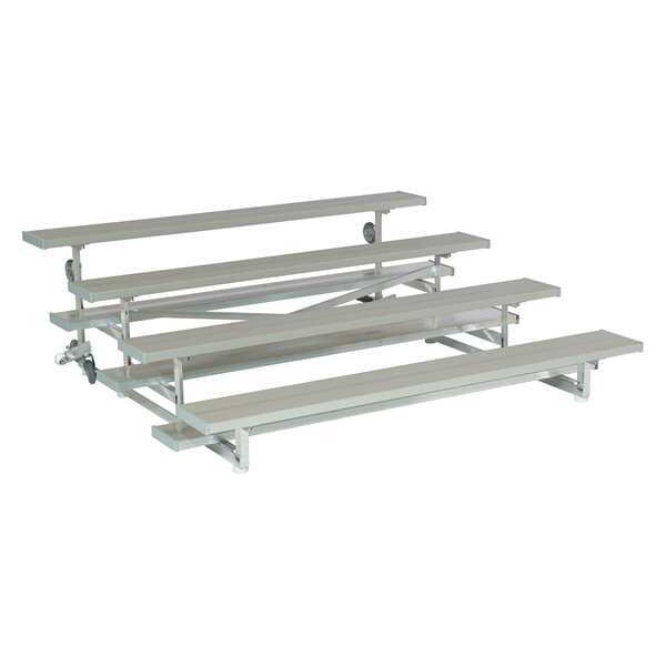 National Recreation Systems Bleacher, 4 Rows, 15 Seats, 7-1/2 ft. L - TR-0407.5ALRSTD