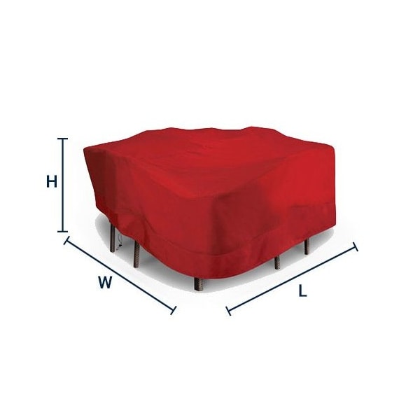 Eevelle Meridian Square Table Set Cover, Red, 70 in L x 25.5 in W x 70 in H - MDTBLSQR_70L_70W_25H-RED